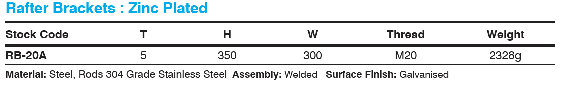 20mm rafter bracket Assembly